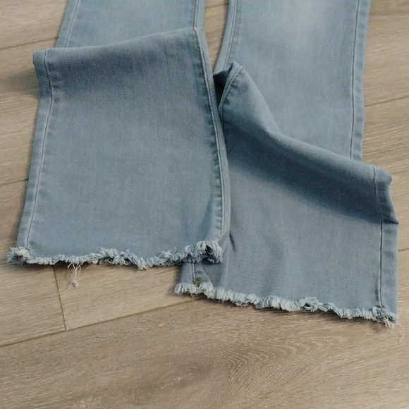 Women's Light Blue Flared Jeans - Picture 2 of 9